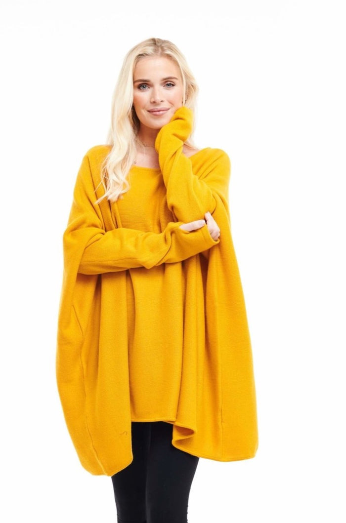 Cashmere Snuggle Box Jumper 4 Ply Autumn Gold - MUDRA