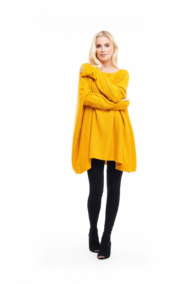 Cashmere Snuggle Box Jumper 4 Ply Autumn Gold - MUDRA