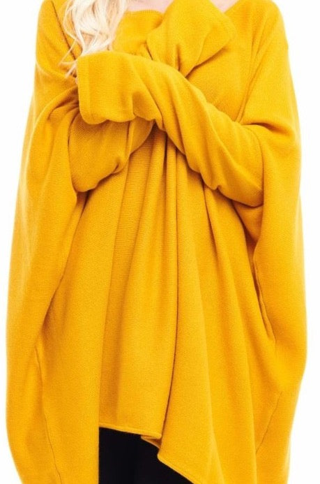 Cashmere Snuggle Box Jumper 4 Ply Autumn Gold - MUDRA