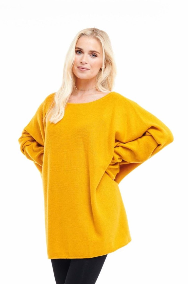 Cashmere Snuggle Box Jumper 4 Ply Autumn Gold - MUDRA