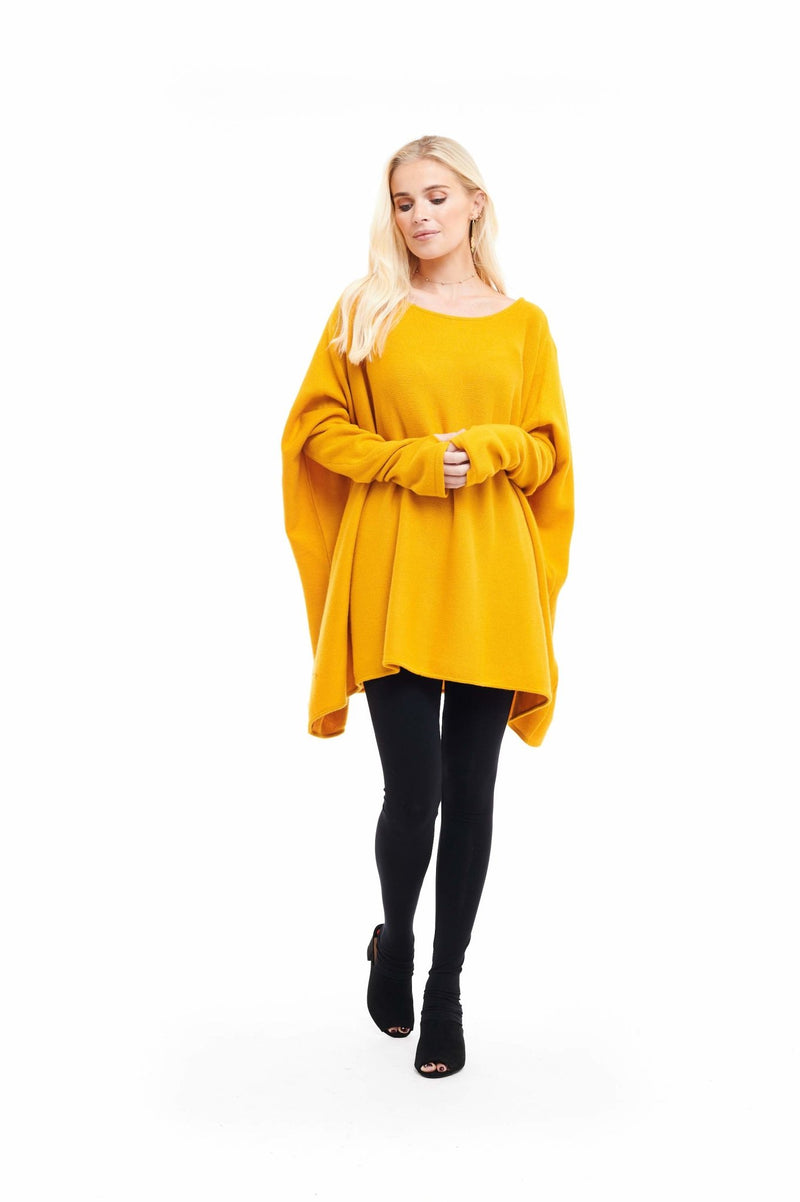 Cashmere Snuggle Box Jumper 4 Ply Autumn Gold - MUDRA