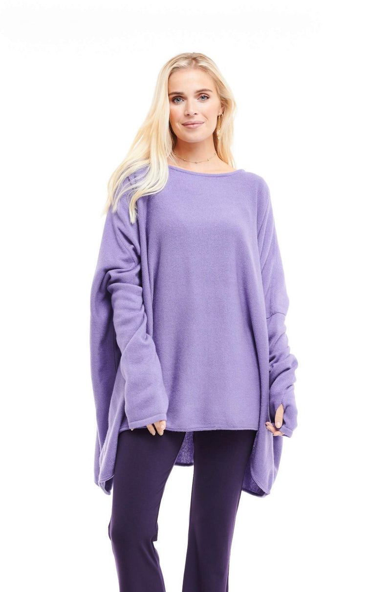 Cashmere Snuggle Box Jumper 4 Ply Lavender - MUDRA