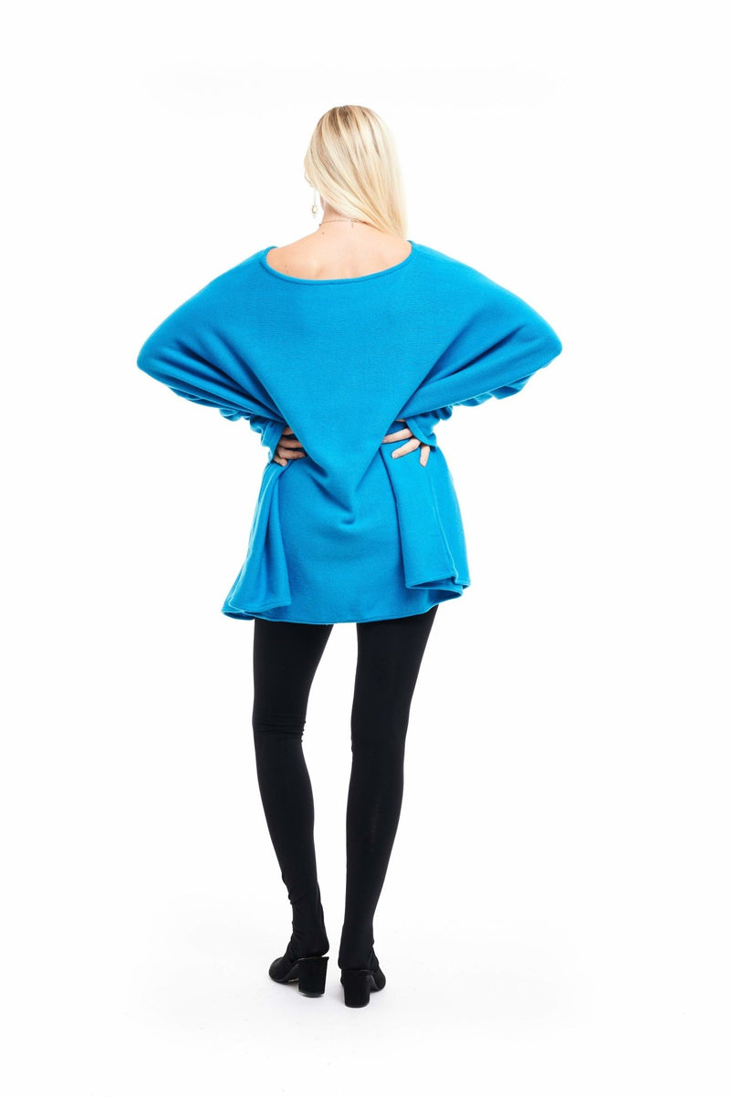 Cashmere Snuggle Box Jumper 4 Ply Turquoise - MUDRA