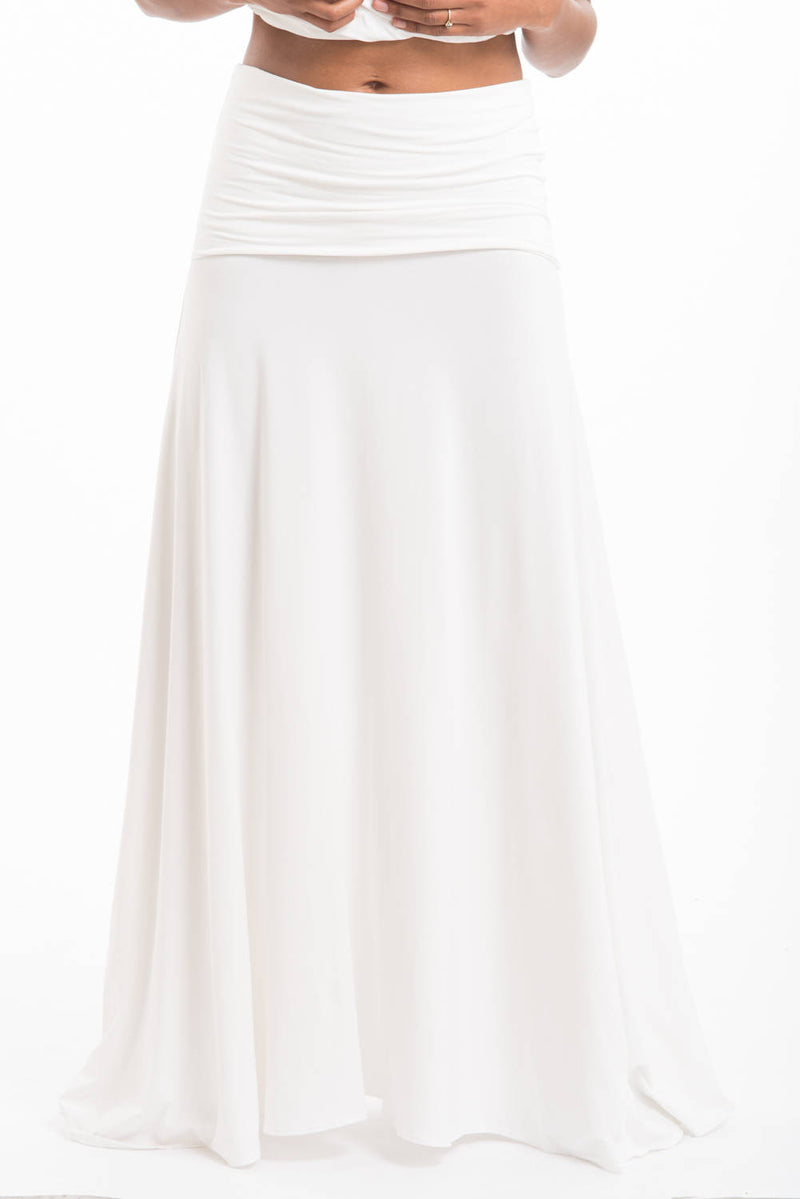 Bamboo Flamenco Skirt White - MUDRA
