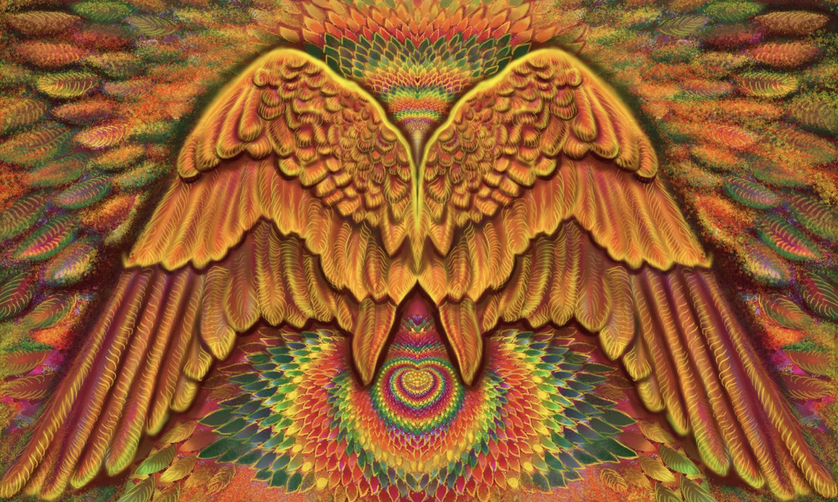 Phoenix Rising Angel Wings - Visionary Art - MUDRA