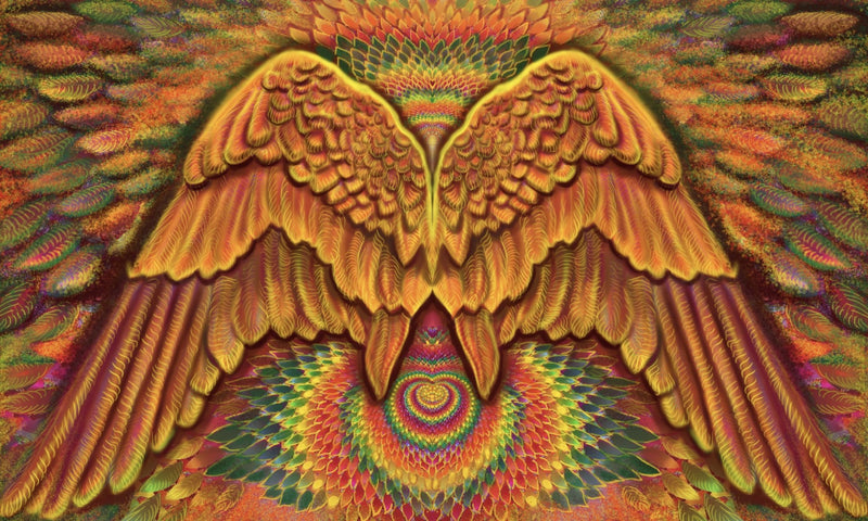 Phoenix Rising Angel Wings - Visionary Art - MUDRA