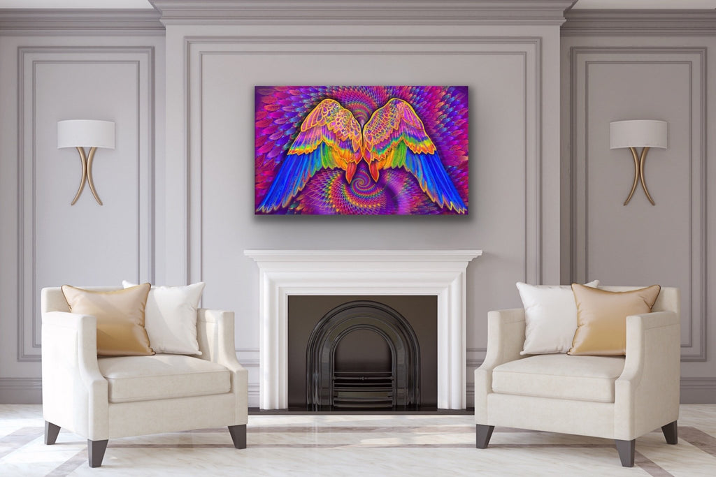 Rainbow Angel Wings - Visionary Art - MUDRA