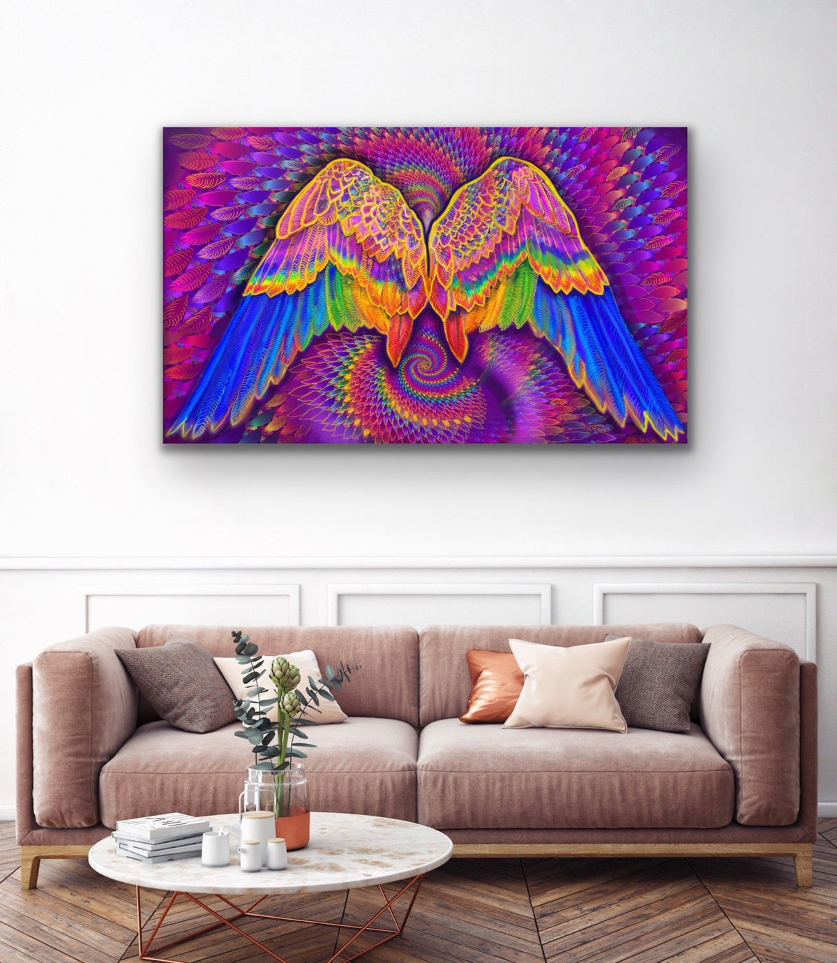 Rainbow Angel Wings - Visionary Art - MUDRA