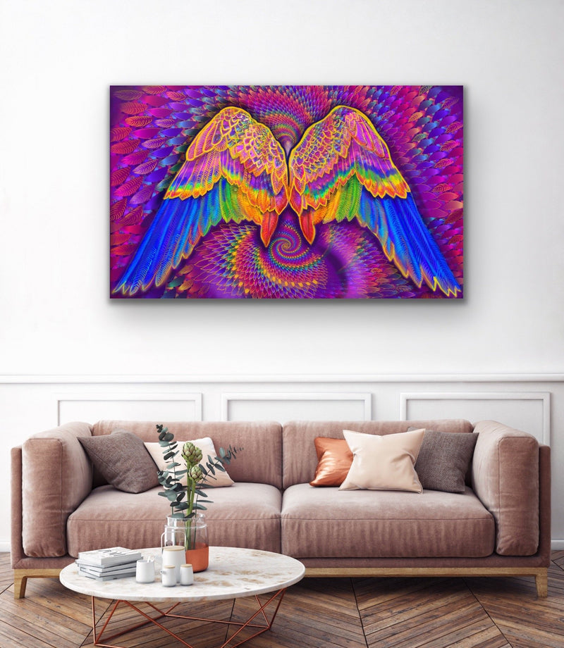 Rainbow Angel Wings - Visionary Art - MUDRA