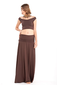 Bamboo Flamenco Skirt Brown - MUDRA