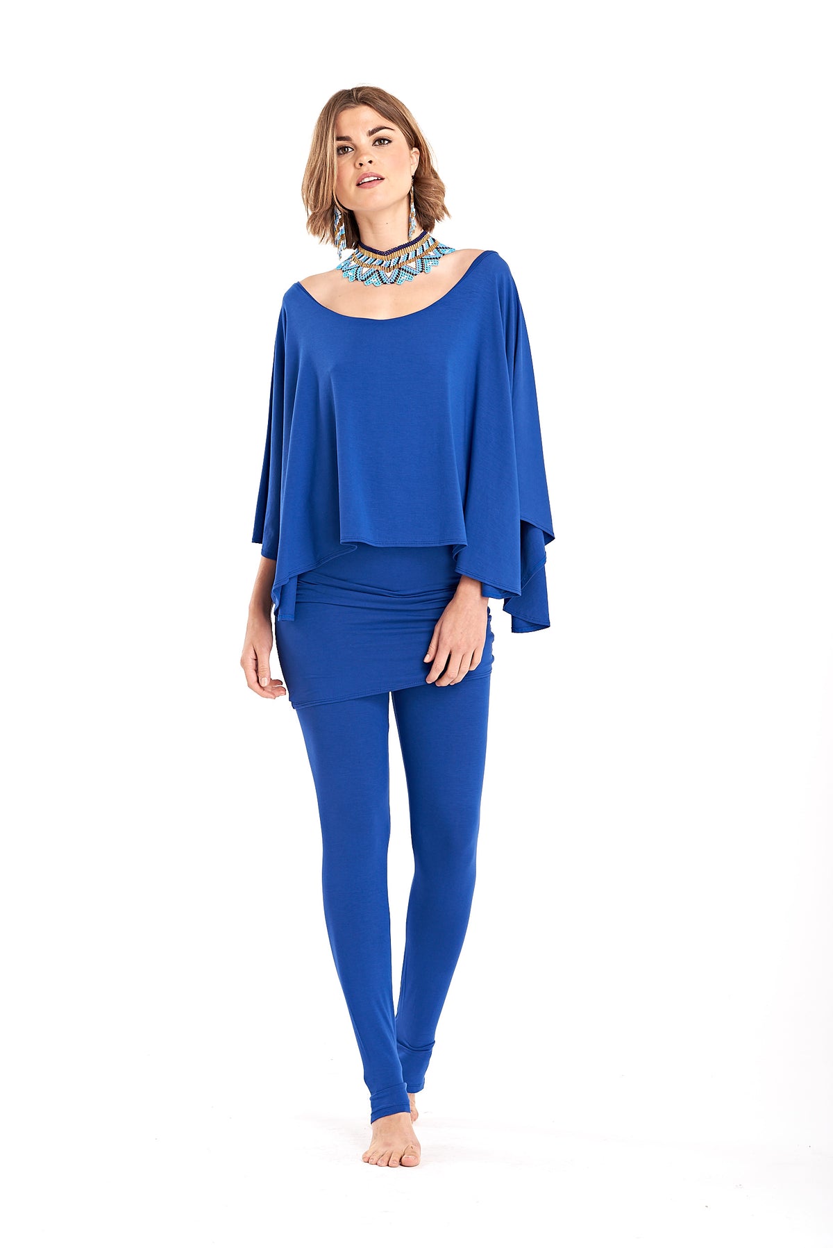 Bamboo Long Leggings Cobalt Blue - MUDRA