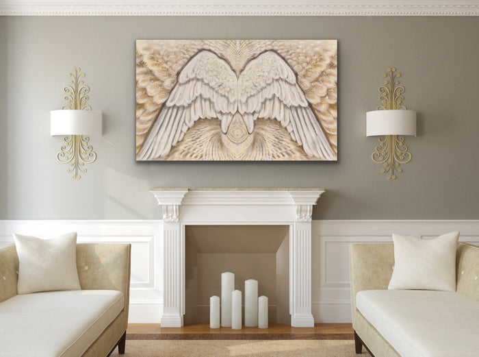 Whispering White Angel Wings - Visionary Art - MUDRA