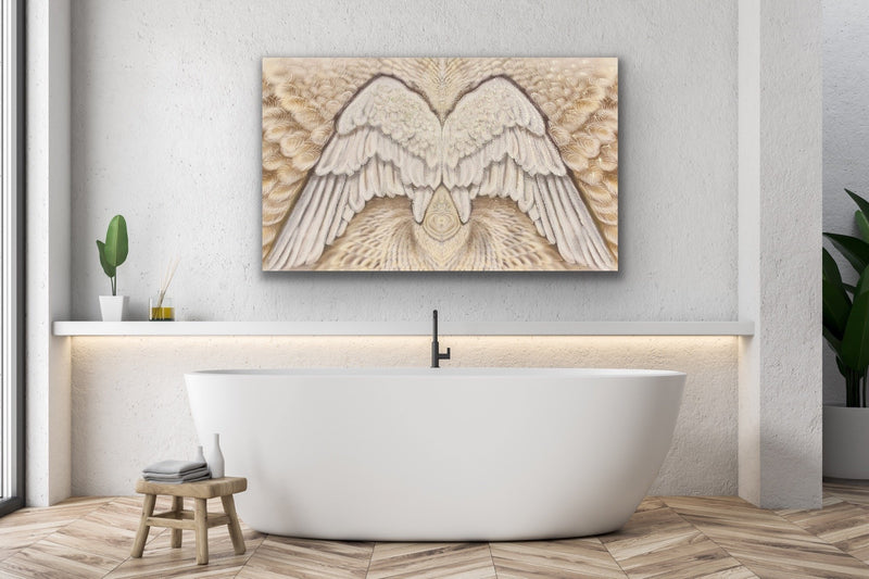 Whispering White Angel Wings - Visionary Art - MUDRA