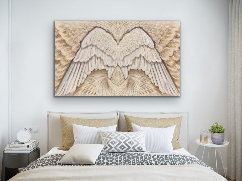 Whispering White Angel Wings - Visionary Art - MUDRA